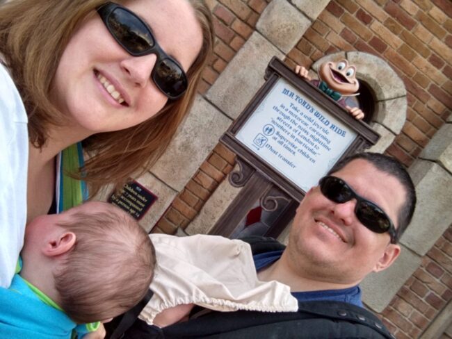 Babywearing on ride and other great disneyland tips