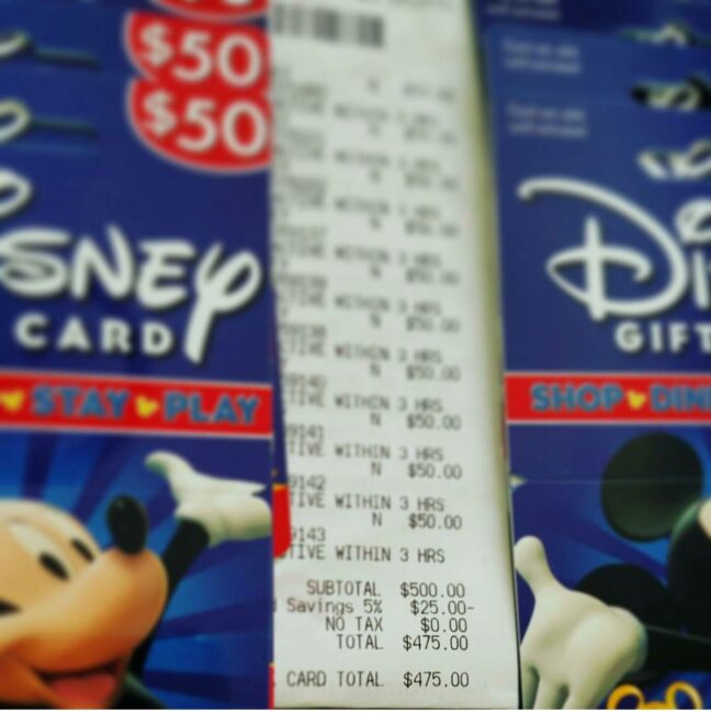 Best ways to save on a Disneyland vacation- 5% off gift cards