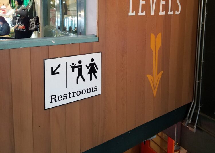 Restroom signs for Pike Place WIth Kids