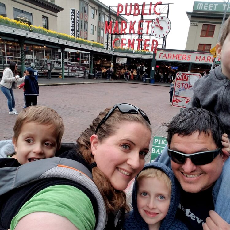 Wear babies and toddlers when visiting Pike Place Market with kids
