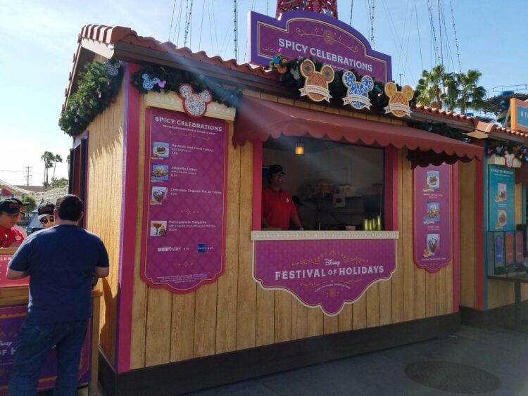 festive foods marketplace Disneyland during the HOlidays